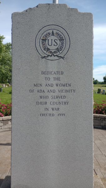 ADA WAR VETERANS MEMORIAL