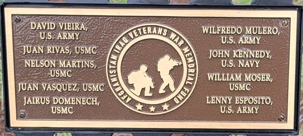 AFGHANISTAN IRAQ VETERANS WAR MEMORIAL PLAQUE