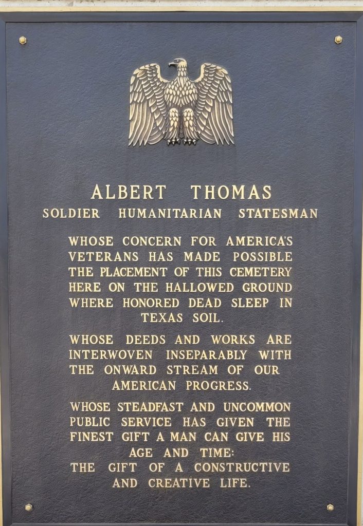 ALBERT THOMAS MEMORIAL PLAQUE