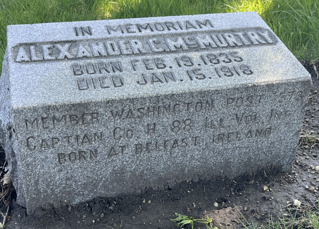 ALEXANDER C. MCMURTRY’S WAR MEMORIAL STONE