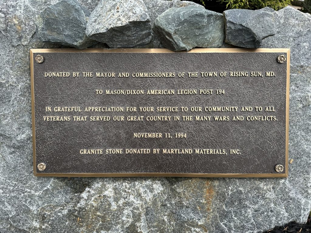 AMERICAN LEGION POST 194 VETERANS MEMORIAL PLAQUE