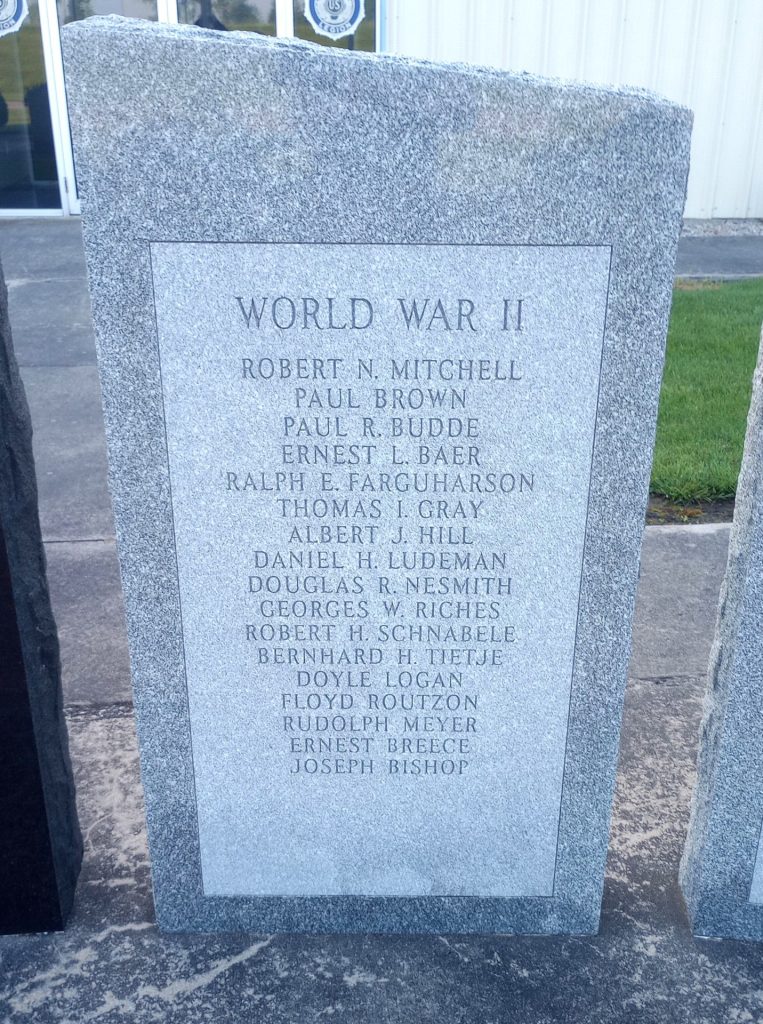 AMERICAN LEGION POST 316 VETERANS MEMORIAL STONE B