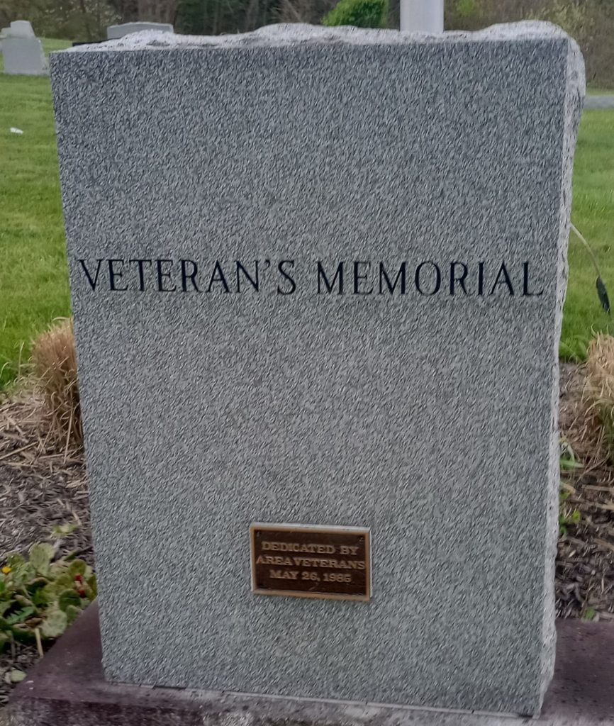 AREA VETERANS IN MEMORY OF THOSE WHO SERVED MEMORIAL BACK