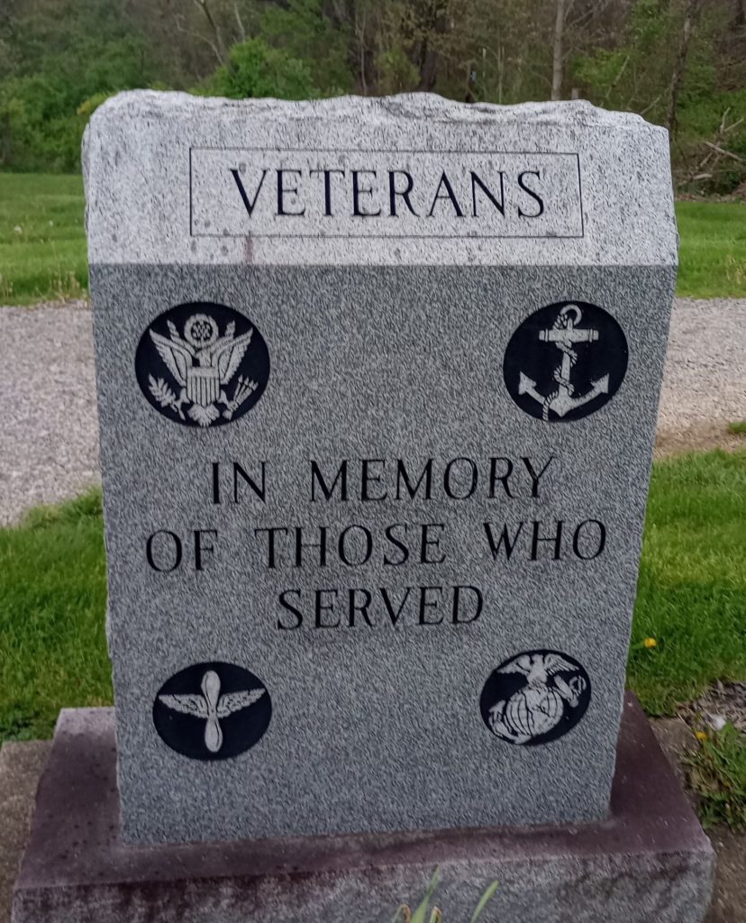 AREA VETERANS IN MEMORY OF THOSE WHO SERVED MEMORIAL FRONT