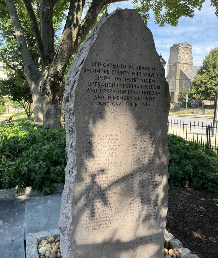 BALTIMORE COUNTY MIDDLE EAST WAR MEMORIAL