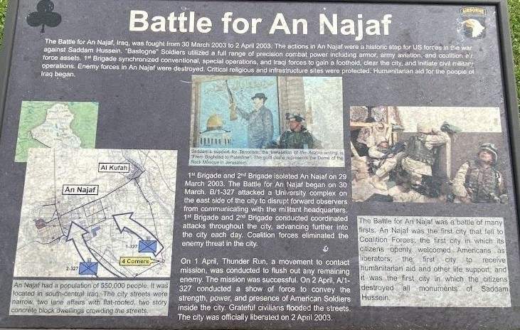 BATTLE FOR AN NAJAF WAR MEMORIAL