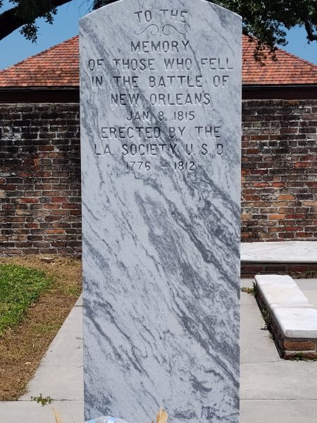 BATTLE OF NEW ORLEANS WAR MEMORIAL