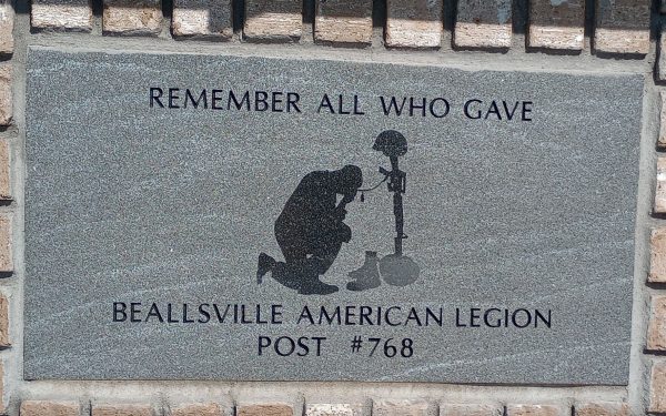 BEALLSVILLE AMERICAN LEGION POST #768 REMEMBER ALL WHO GAVE MEMORIAL