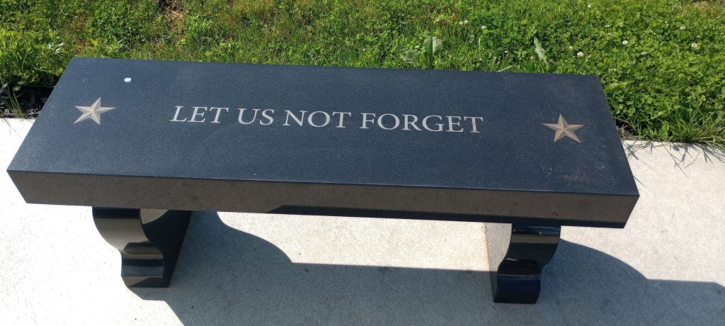 BEALLSVILLE GOLD STAR FAMILIES MEMORIAL MONUMENT BENCH D