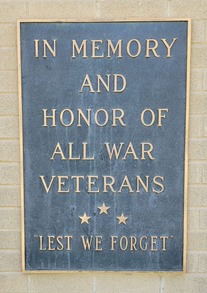 BELLVIEW HONOR ROLL MEMORIAL PLAQUE