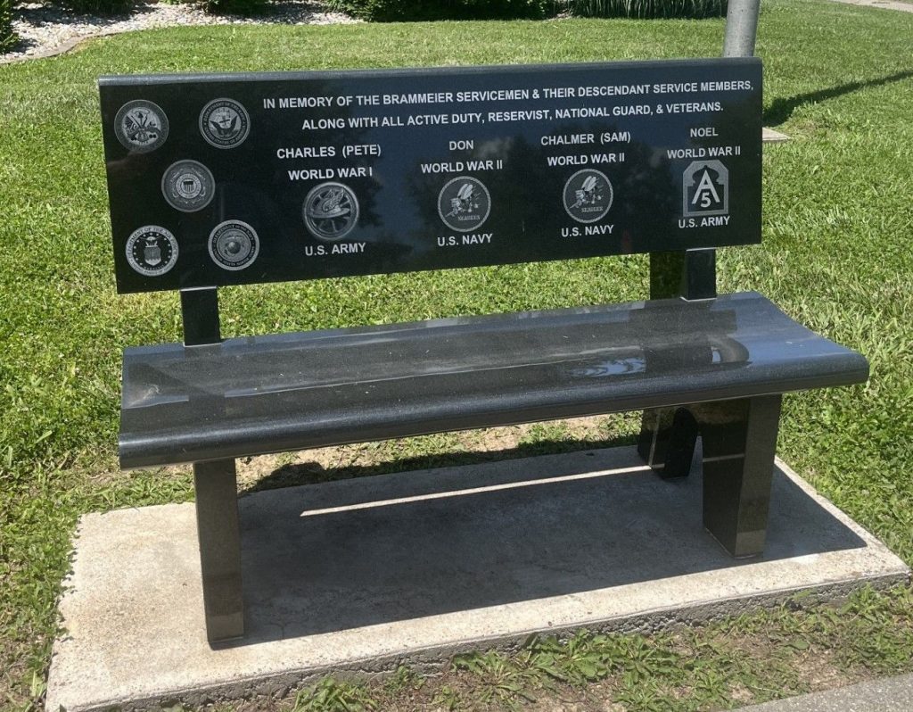 BRAMMEIER SERVICEMEN WAR MEMORIAL BENCH
