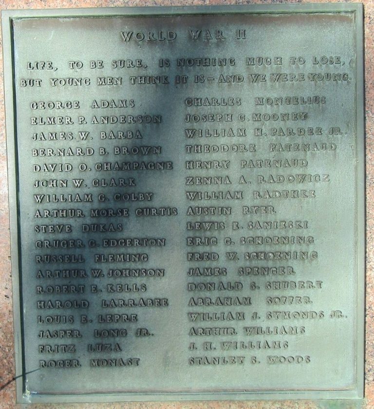 BRANFORD WORLD WAR II MEMORIAL