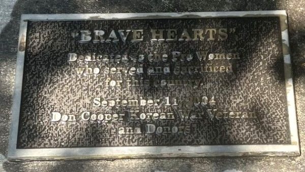 “BRAVE HEARTS” WAR MEMORIAL PLAQUE