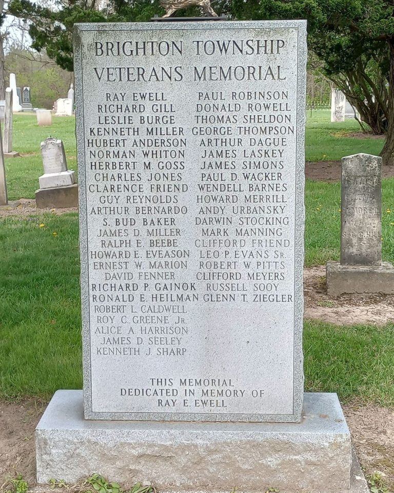 BRIGHTON TOWNSHIP VETERANS MEMORIAL HONOR ROLL
