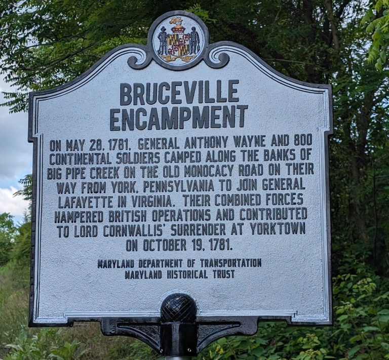 BRUCEVILLE ENCAMPMENT REVOLUTIONARY WAR MEMORIAL MARKER