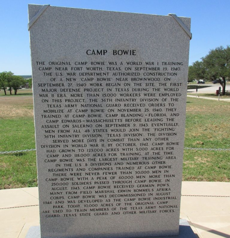 CAMP BOWIE WAR MEMORIAL