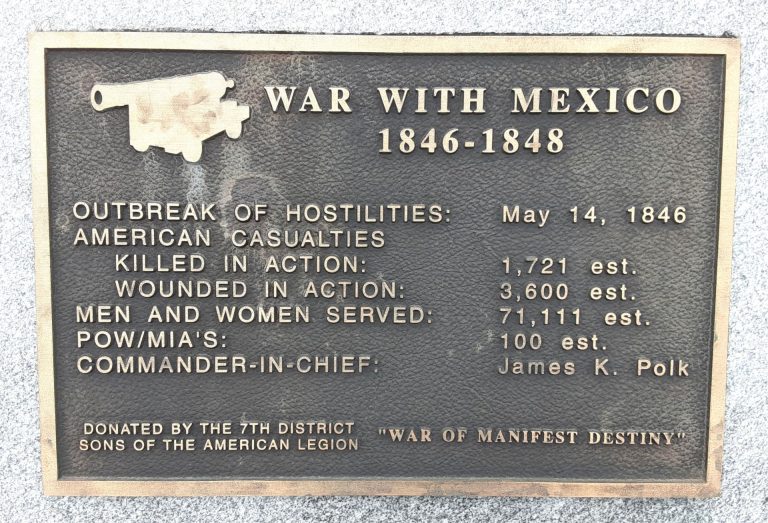 CANANDAIGUA WAR WITH MEXICO MEMORIAL PLAQUE