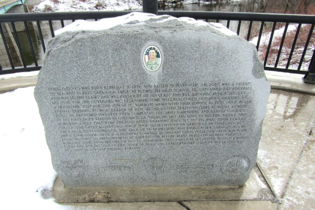 CAPTAIN DOUGLAS A. DICENZO WAR MEMORIAL NARRATIVE STONE