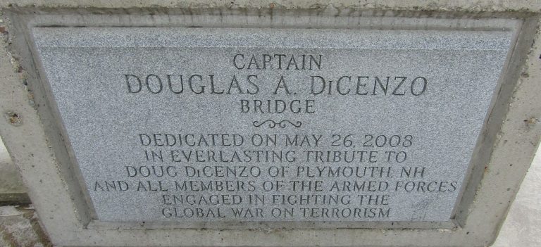 CAPTAIN DOUGLAS A. DICENZO WAR MEMORIAL STONE