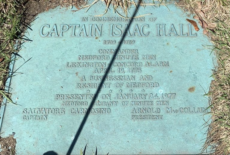 CAPTAIN ISAAC HALL REVOLUTIONARY WAR MEMORIAL PLAQUE