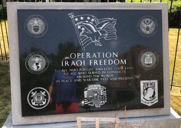 CHICAGO OPERATION IRAQI FREEDOM WAR MEMORIAL PLAQUE