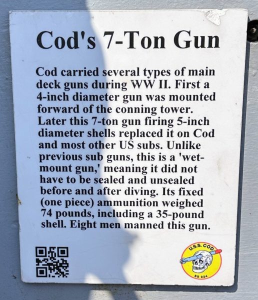 COD’S 7-TON GUN WAR MEMORIAL PLAQUE