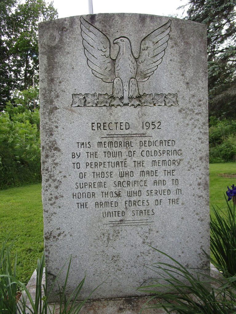 COLDSPRING SUPREME SACRIFICE WAR MEMORIAL