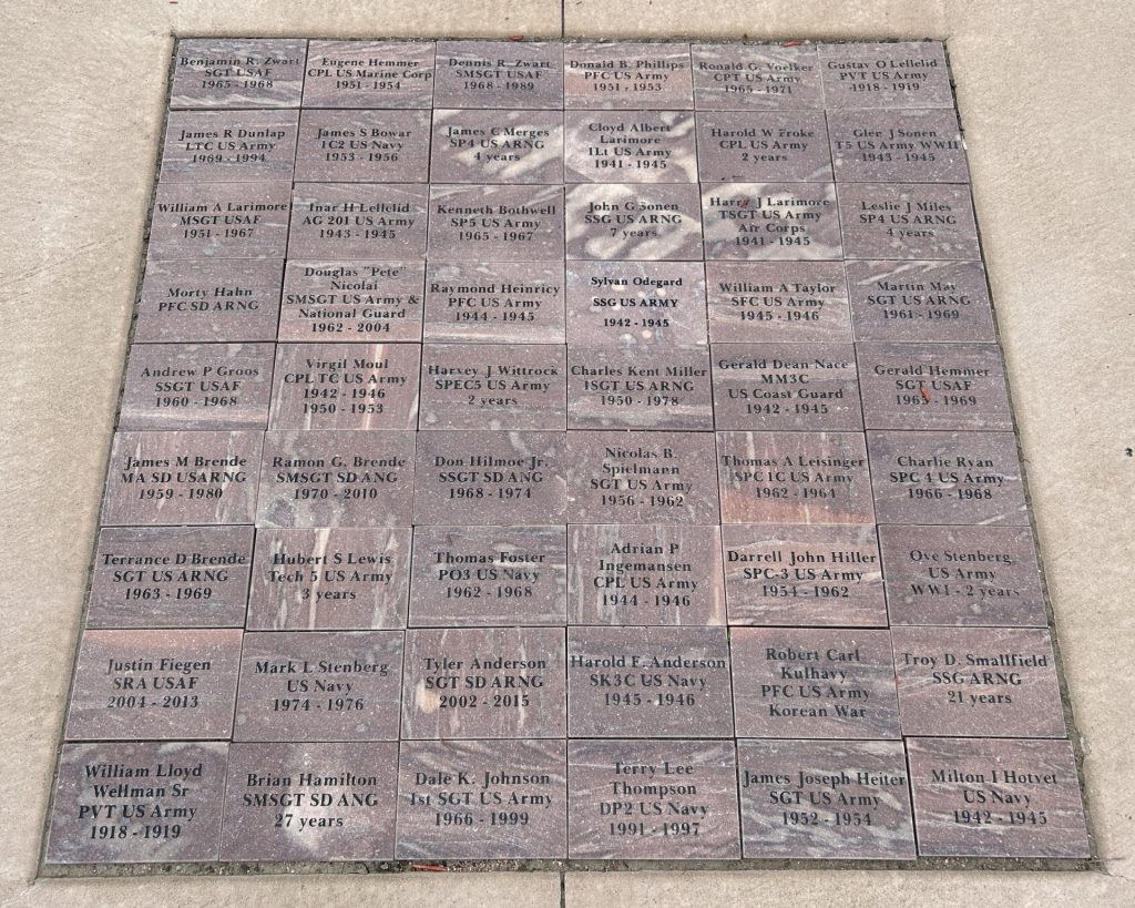 COLMAN, SOUTH DAKOTA VETERANS MEMORIAL BRICKS SECTION C