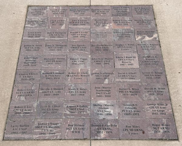 COLMAN, SOUTH DAKOTA VETERANS MEMORIAL BRICKS SECTION D
