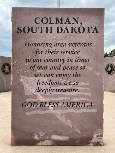 COLMAN, SOUTH DAKOTA VETERANS MEMORIAL STONE A