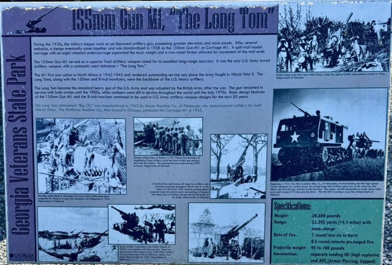CORDELE 155MM GUN M1, “THE LONG TOM” MEMORIAL PLAQUE