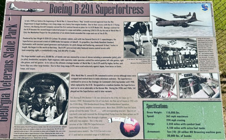 CORDELE BOEING B-29A SUPERFORTRESS MEMORIAL AIRCRAFT PANEL