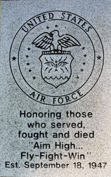 DALTON UNITED STATES AIR FORCE MEMORIAL CLOSE-UP