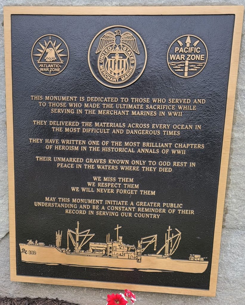 DANBURY MERCHANT MARINE MEMORIAL PLAQUE