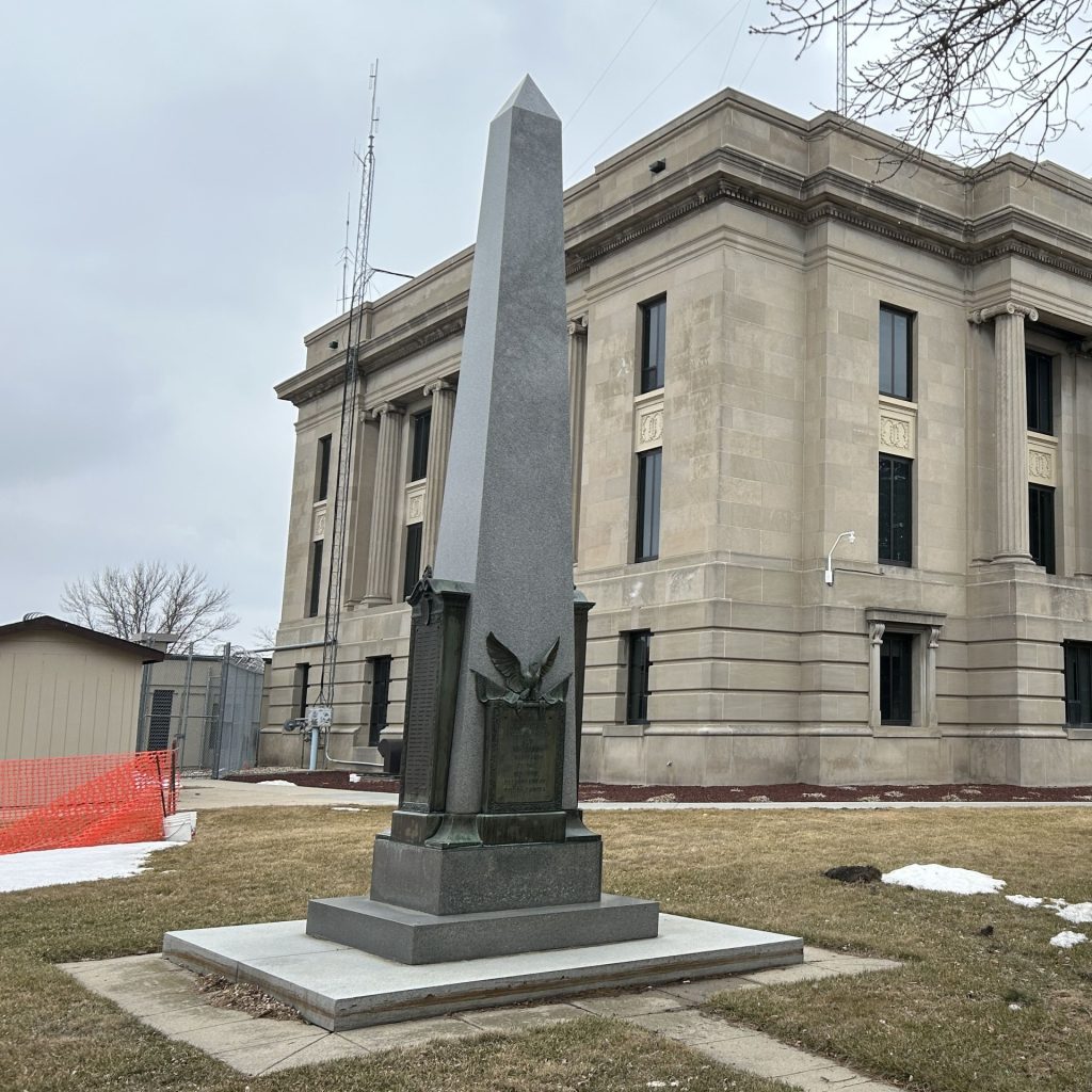 DEDICATED TO FREEMAN THAYER POST NUMBER 59 GAR MEMORIAL