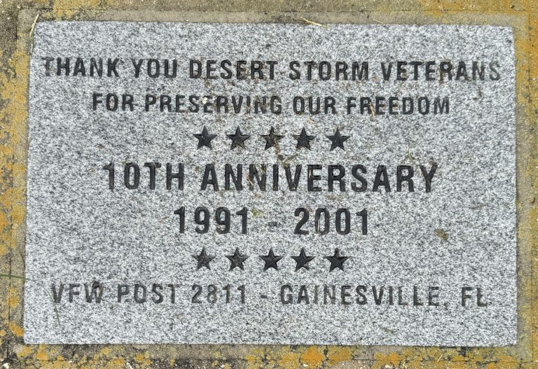 DESERT STORM VETERANS 10TH ANNIVERSARY MEMORIAL STONE
