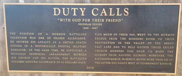 DUTY CALLS MEMORIAL PLAQUE A