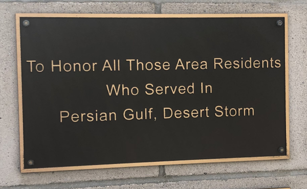 EVERGREEN PARK WAR VETERANS MEMORIAL PLAQUE H