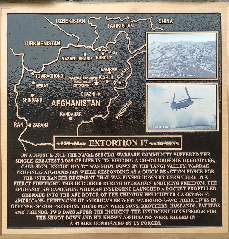 EXTORTION 17 MEMORIAL PLAQUE B