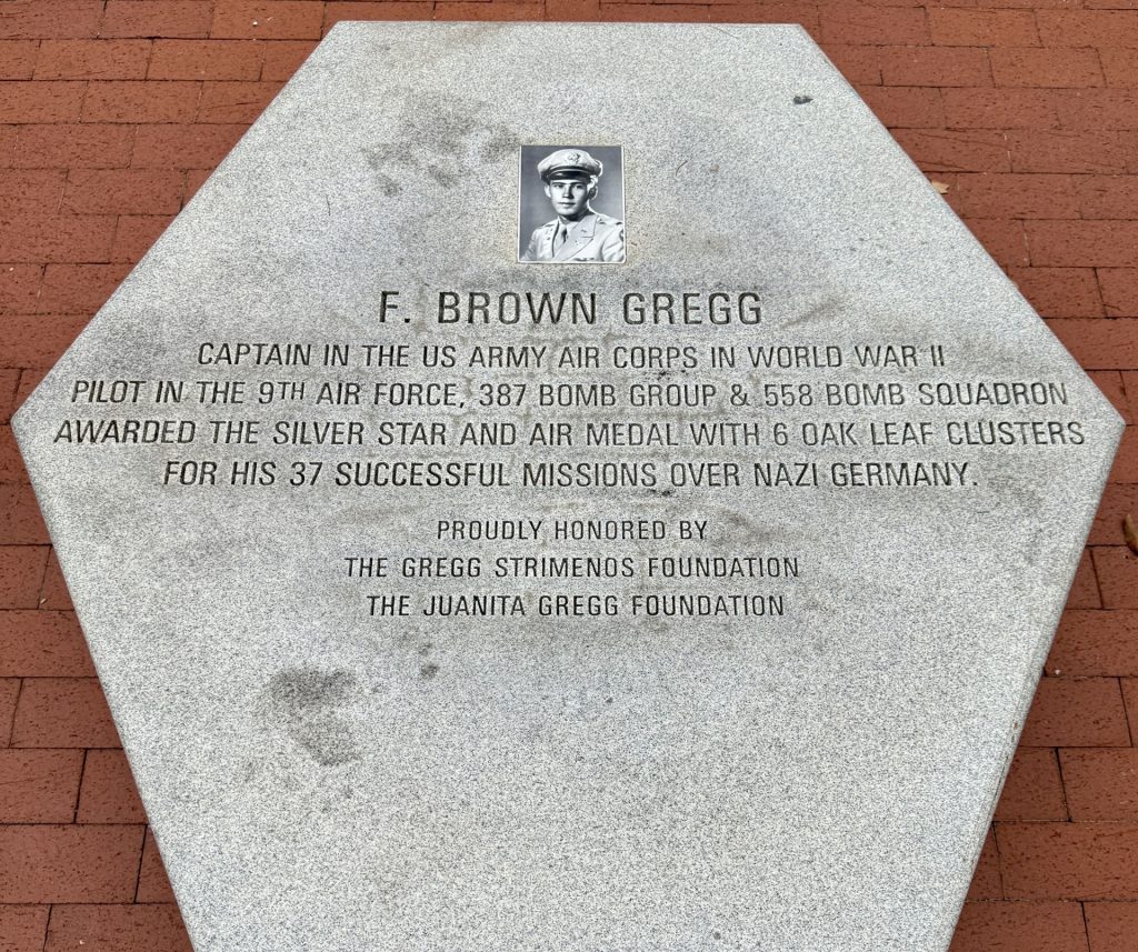 F. BROWN GREGG WAR MEMORIAL STONE