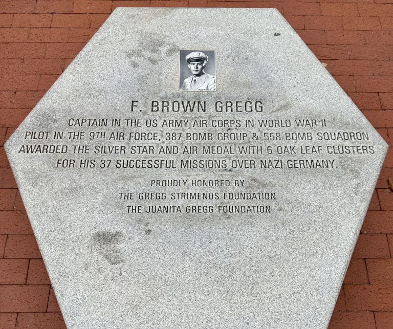 F. BROWN GREGG WAR MEMORIAL STONE