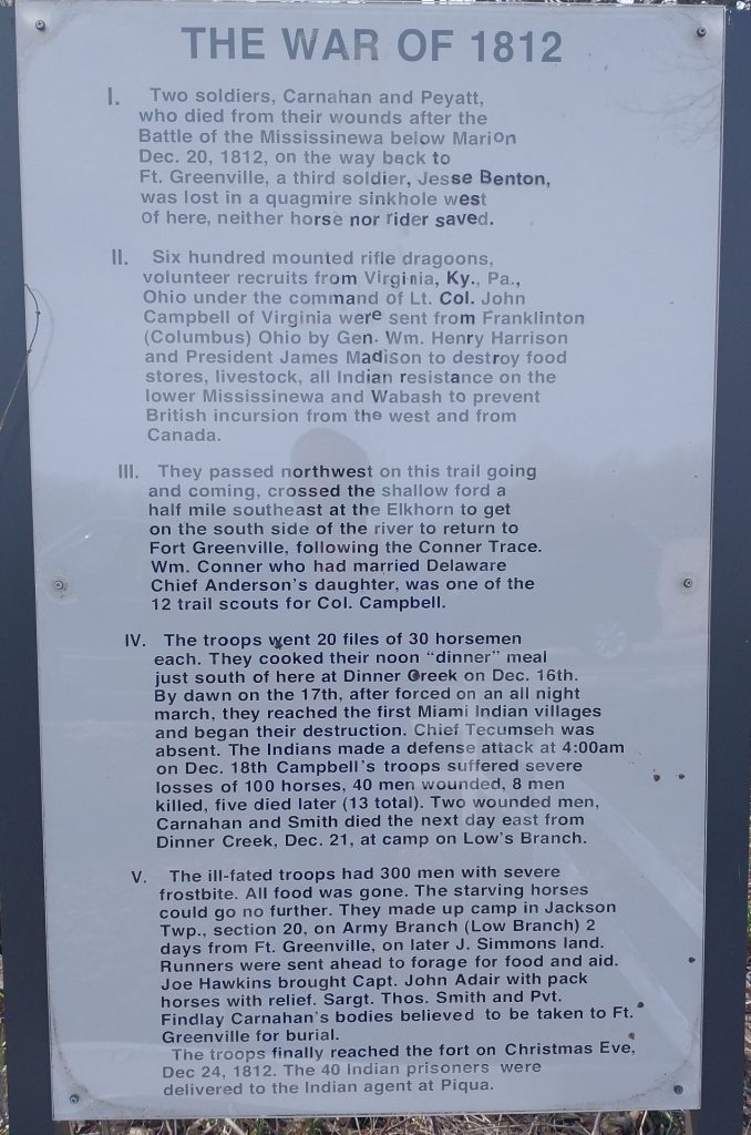 FAIRVIEW THE WAR OF 1812 MEMORIAL PLAQUE