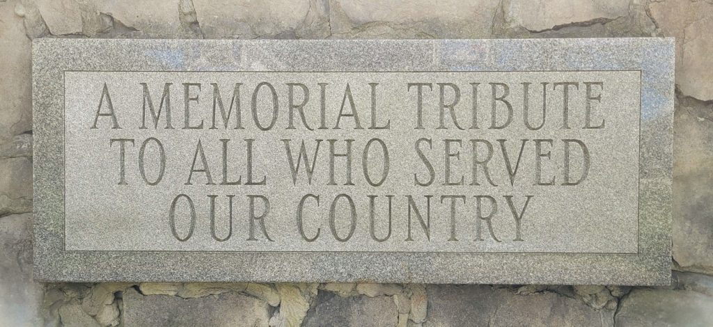 FAYETTE CITY TRIBUTE TO ALL WHO SERVED OUR COUNTRY MEMORIAL STONE