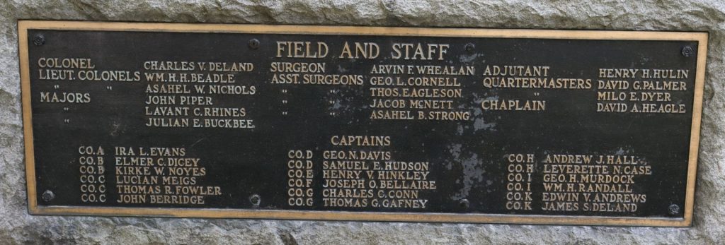 FIRST MICHIGAN SHARPSHOOTERS WAR MEMORIAL PLAQUE