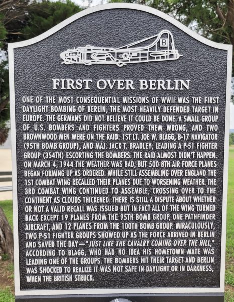 FIRST OVER BERLIN WAR MEMORIAL MARKER