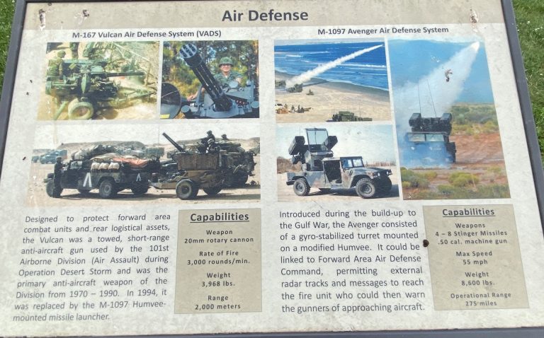 FORT CAMPBELL AIR DEFENSE WAR MEMORIAL PANEL