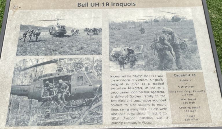 FORT CAMPBELL BELL UH-1B IROQUOIS WAR MEMORIAL PANEL