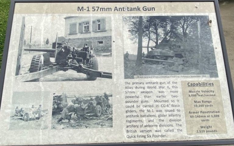 FORT CAMPBELL M-1 57MM ANTITANK GUN MEMORIAL PLAQUE