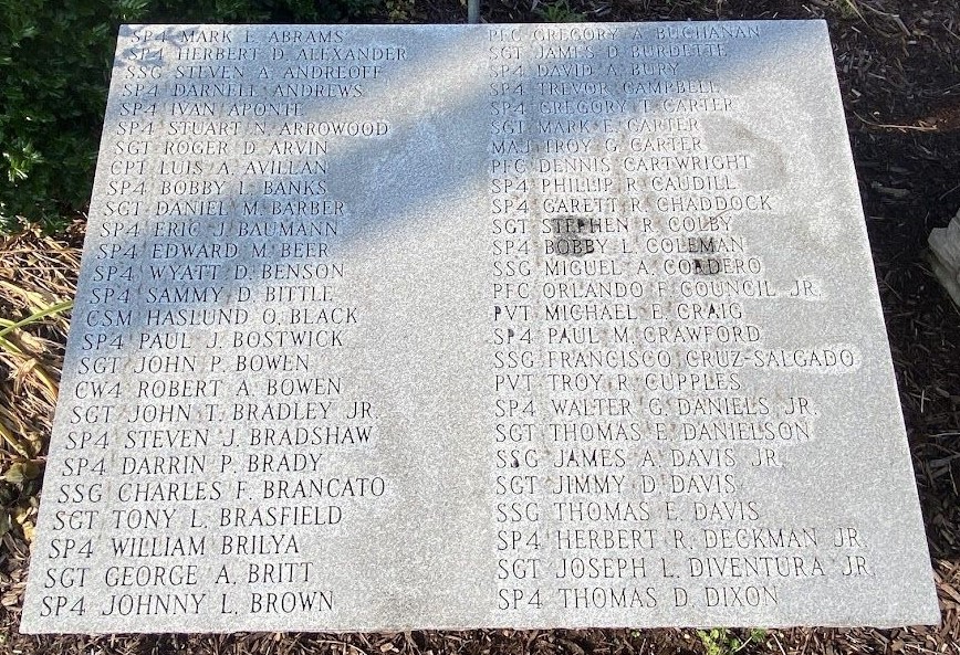 FORT CAMPBELL MEMORIAL PARK STONE B