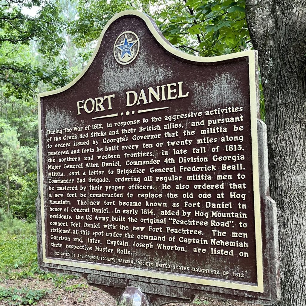 FORT DANIEL WAR OF 1812 MEMORIAL MARKER